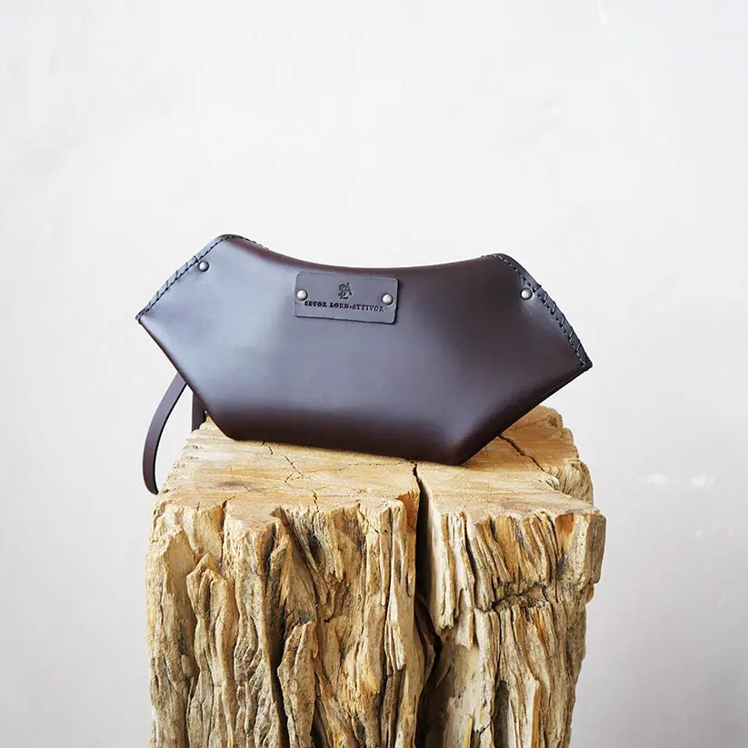 Dark Brown Shell Leaf Clutch - SLA1028a My Store