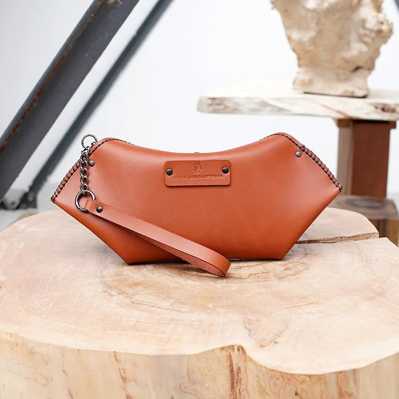 Tan Shell Leaf Clutch - SLA1028 My Store